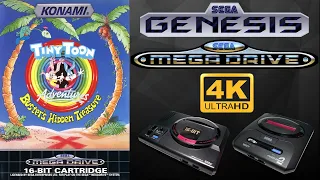 Tiny Toon Adventures: Buster's Hidden Treasure [SEGA GENESIS] Gameplay Walkthrough FULL [4K60ᶠᵖˢ🔴]