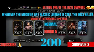 BOSS FIGHT 200 NORMAL WHITE LOTUS TOWER AND REWARD, MORTAL KOMBAT MOBILE, MK MOBILE GAMING