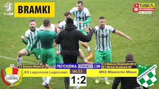 tv.nsk.pl [bramki] KS Legionovia Legionowo - MKS Mławianka Mława 1:2 (0:0) 2022-11-05 g. 12:00