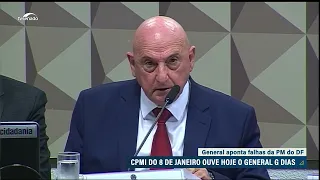 CPMI do 8 de janeiro: general Gonçalves Dias diz ter feito tudo para defender Palácio sem confronto