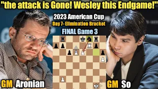 Levon Aronian VS Wesley So | 2023 American Cup | Day 7- Elimination Bracket | Final Game 3