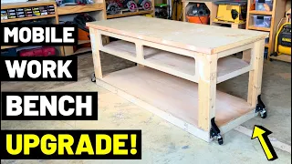 This Mobile Workbench is WAY BETTER After This Upgrade! (Rolling Work Table Casters)