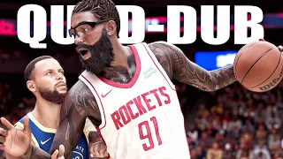 NBA 2K24 My Career | QUADRUPLE-DOUBLE vs CURRY (3-Level Threat Center) Gameplay