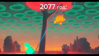 Смешарики в 2023 году и 2077 году: