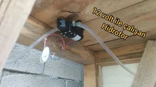 12 volt ile çalışan hidrofor ile hobi bahçesi evinde temiz su tesisatı basınç problemi çözüldü