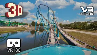 3D Epic Roller Coaster VR MAKO - Get Ready To Be Amazed! Front Row POV VR180 3D SeaWorld Orlando