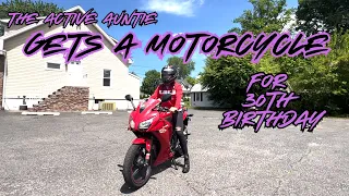 I bought my first motorcycle. BRAND NEW DRIVER. First ride on the road || THE ACTIVE AUNTIE