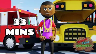 Wheels On the Bus + Emergency Vehicles & More Nursery Rhymes + Kids Songs @whatsthatrhyme