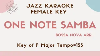 One note samba (Samba de uma nota só) The female key - Bossa Nova Sing along instrumental KARAOKE