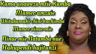 Mtie kamba mumeo umzuie lyrics - khadija kopa #khadijakopa #taarab #zuchu
