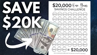 Save $20,000 In One Year Savings Challenge (HOW TO SAVE $20,000 IN A YEAR)