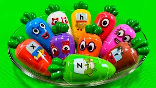 Looking for Numberblocks Slime with Carrot | Mixing Clay with Random thing cute Satisfying