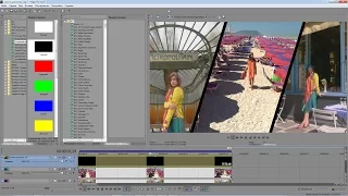 Sony Vegas Pro 13 - маска по диагонали в видео