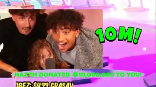 Foltyn gets DONATED 10M ROBUX!!