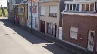 Abandoned community hall , ghost town Doel , Belgium