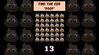 Find The Odd Poop Out 🔍l 💩 Emoji Puzzle # 141 | Test Your Eyesight 👀