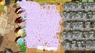 PvZ 2 Challenge - 300 Plants level 1 Vs 200 Newspaper Zombies - Who will win?