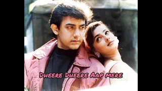 Dheere Dheere Aap Mere - Baazi |Aamir Khan, Mamta Kulkarni | Sadhana Sargam & Udit Narayan |