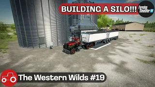 Building A Silo, Harvesting Barley & Baling Straw - The Western Wilds #19 FS22 Timelapse