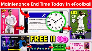 Maintenance End Time Today In eFootball 2024 Mobile || Maintenance End Time | Pes Server Maintenance