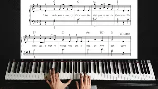 We Wish You a Merry Christmas - Easy Piano Tutorial plus Sheet