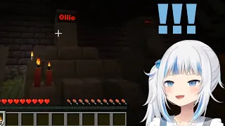 Ollie and Gura are Terrified of the Haunted House: Minecraft Festival (Hololive) [English Subbed]