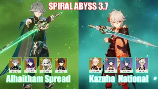 C0 Alhaitham Spread & C0 Kazuha National | Spiral Abyss 3.7 | Genshin Impact