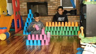 Plastic Cup Pyramids