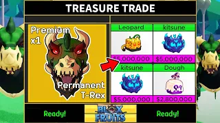 Trading PERMANENT T-REX for 24 Hours in Blox Fruits (Part 1)