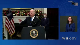 WATCH LIVE: President Biden Delivers Remarks to Provide an Update on the Omicron Variant