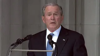 Former President George W. Bush delivers an emotional eulogy at Sen. John McCain's memorial servi…