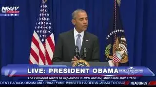 FNN President OBAMA Reacts to Explosions in New York and New Jersey, Minnesota Mall Attack