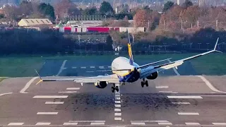Hold Your Breath...RYANAIR Landing 😱 Birmingham Airport ( BHX )