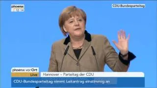 CDU-Bundesparteitag: Schlussrede von Angela Merkel am 5.12.2012