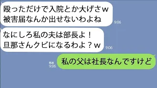 【LINE】私を殴ったマウントママ友｢うちの旦那部長に昇進したのよｗ被害届なんて出せないわよねｗ｣→調子に乗っているので隠していたある事実を教えてあげると…ｗ【総集編】