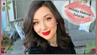 Holiday Red Lips Makeup Tutorial | Vlogmas Day 8