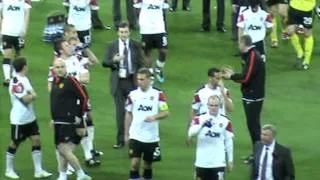 Champions League Final 2011. Paul Scholes not happy.