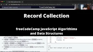 Record Collection (Basic JavaScript) freeCodeCamp tutorial