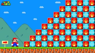 Can Mario Collect 999 FIRE - ICE Item Blocks In New Super Mario Bros.Wii?..| Game Animation