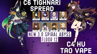 Tighnari Spread & Hu Tao Vape - Spiral Abyss 3.0 Floor 12(9 Stars) | Genshin Impact