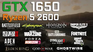 Nvidia GTX 1650 - AMD Ryzen 5 2600 in 2022 - Test in 15 Games