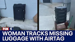 Woman tracks luggage in DC with AirTag for 3 days after United promised delivery | FOX 5 DC