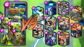 GOBLINS TEAM VS ALL TEAMS - Clash Royale Challenge