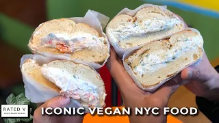 Must Try Iconic New York Food: VEGAN Style! | Vegan Pizza, Bagels, Unreal Deli Meat