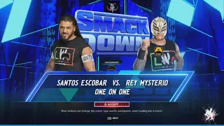 WWE2K24 Universe Mode Smack Down Story Part # 03-4 산토스 에스코바 vs 레이 미스테리오