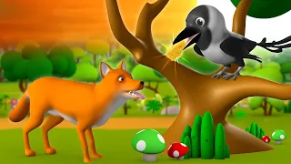 The Fox & Crow 3D Animated Hindi Stories for Kids Moral Stories लोमड़ी और कौवा हिन्दी कहानी Tales