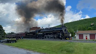 Reading & Northern T-1 2102 Steam Train Charges Through Nesquehoning w/ Iron Horse Ramble (May 2022)