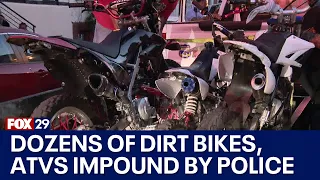 Dozens of ATVs, dirt bikes impound in police blitz: 'The crusher's getting them'