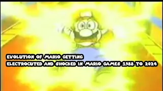 Evolution of Mario getting Shocked and Electrocuted 1988-2024 LuigiRocks132XD