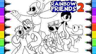 Rainbow Friends Chapter 2 New Coloring Pages / Roblox Fanmade / Coloring ALL Monsters / NCS Music